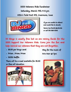 2023 Veterans Ride Fundraiser - Otto's Field Post 415