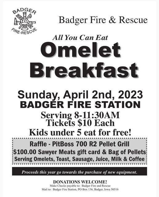 Badger Fire & Rescue Omelet Breakfast