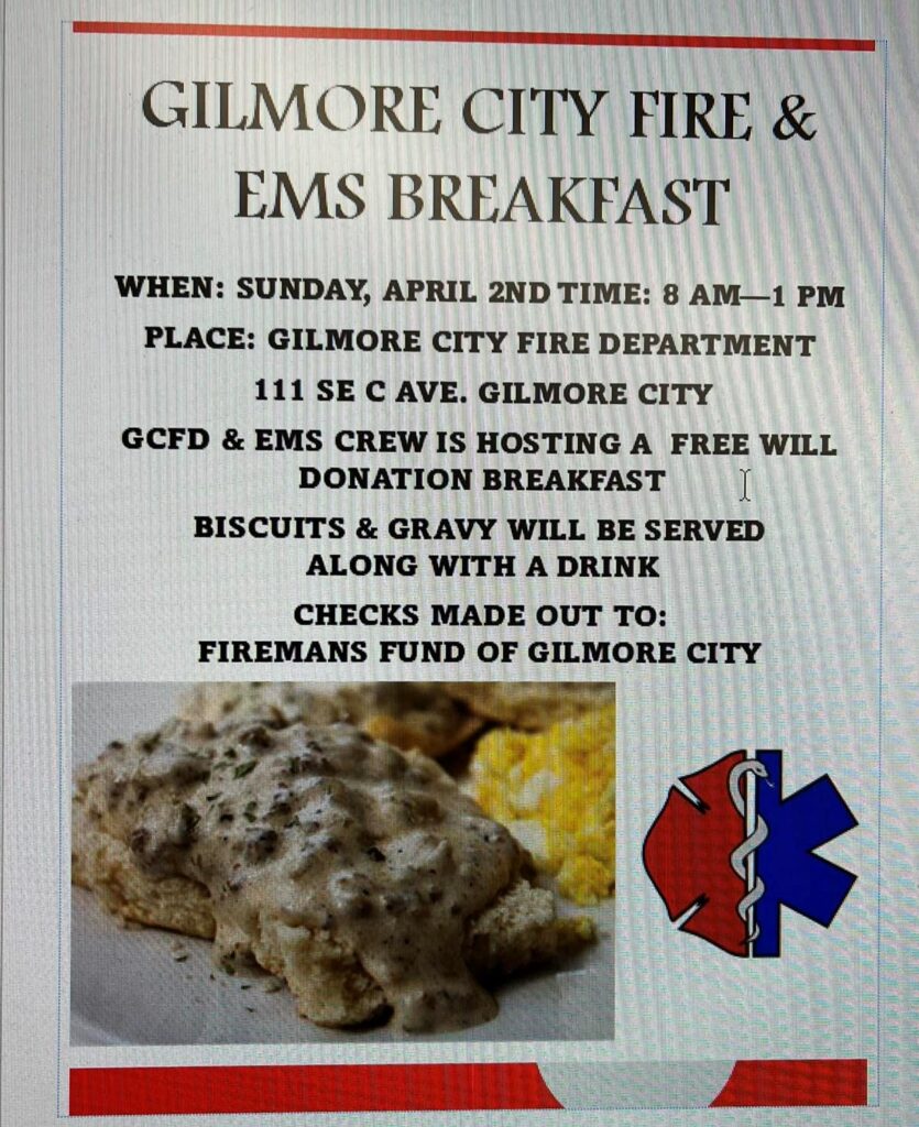 Gilmore City Fire & EMS Breakfast