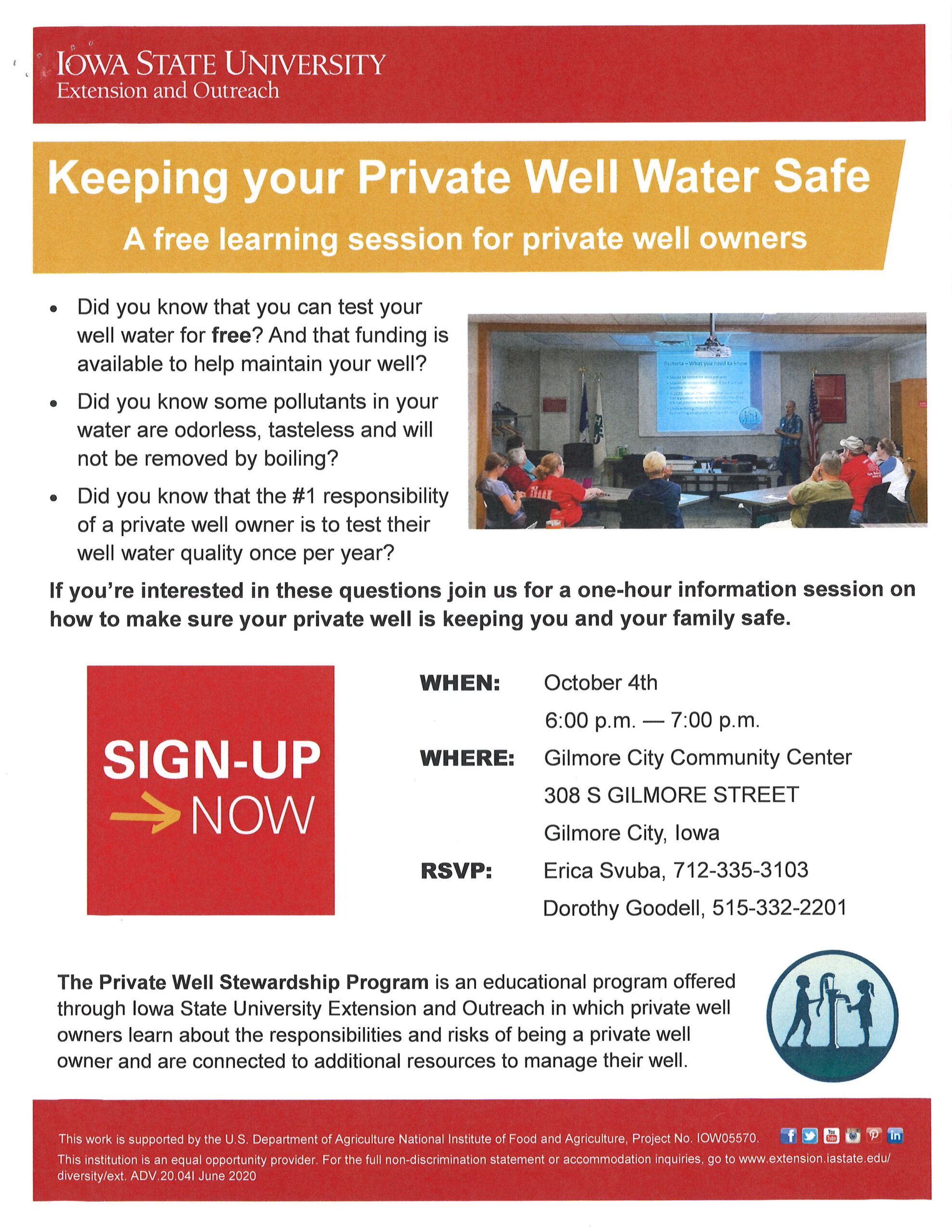 Humboldt Co. Extension – Keeping Your Private Well Water Safe