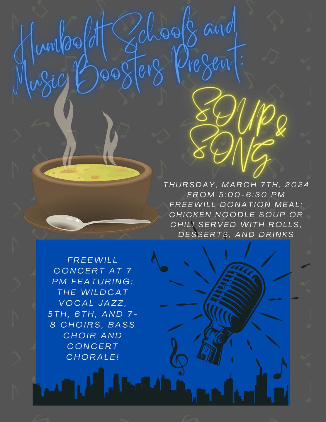 Humboldt Schools & Music Booster present Soup & Song