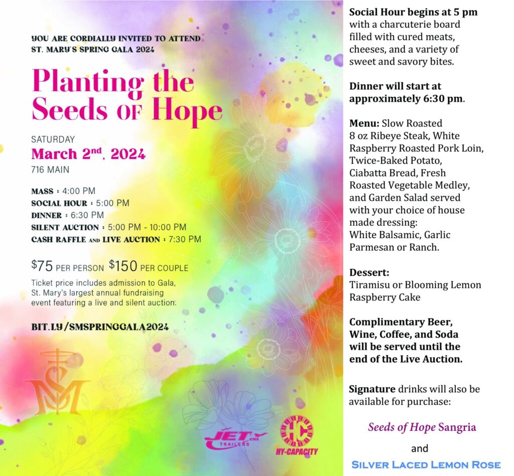St. Mary's Gala "Planting the Seeds of Hope"