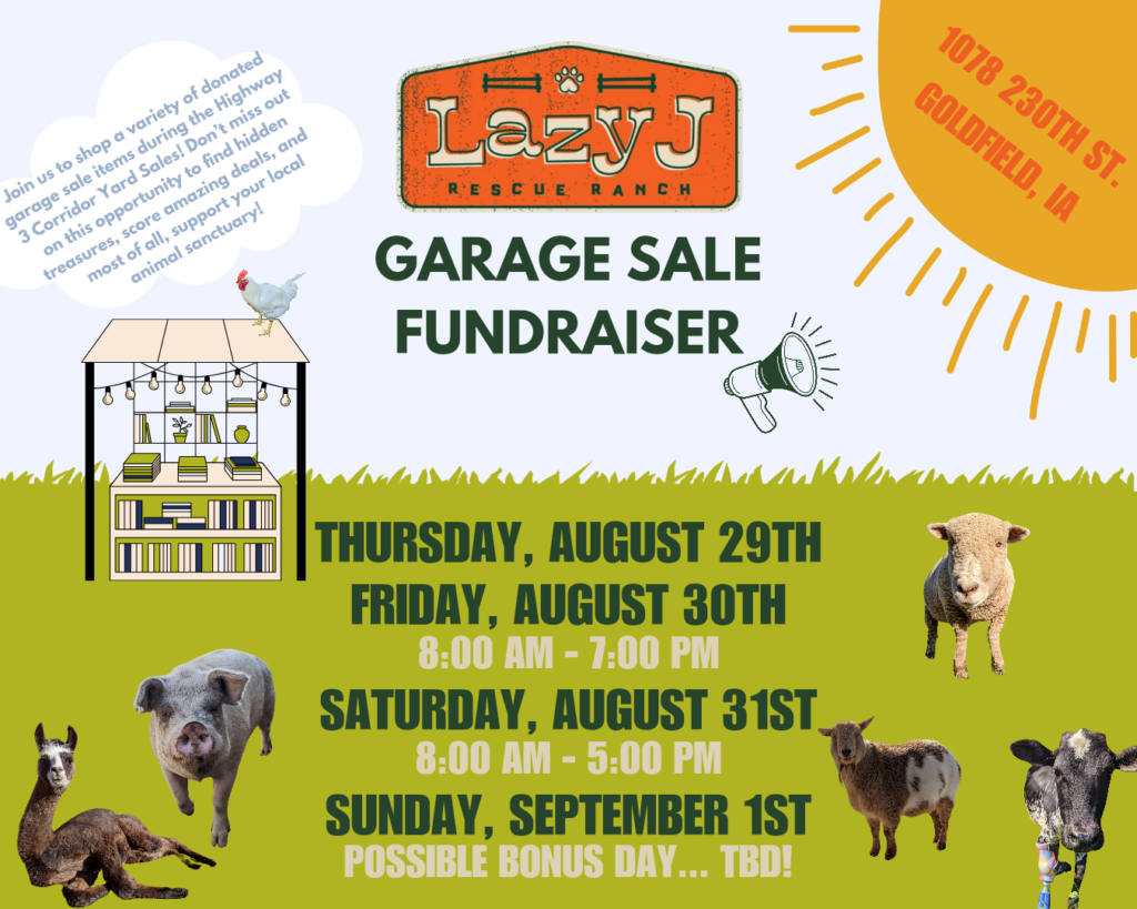 Garage Sale Fundraiser for Lazy J Rescue Ranch