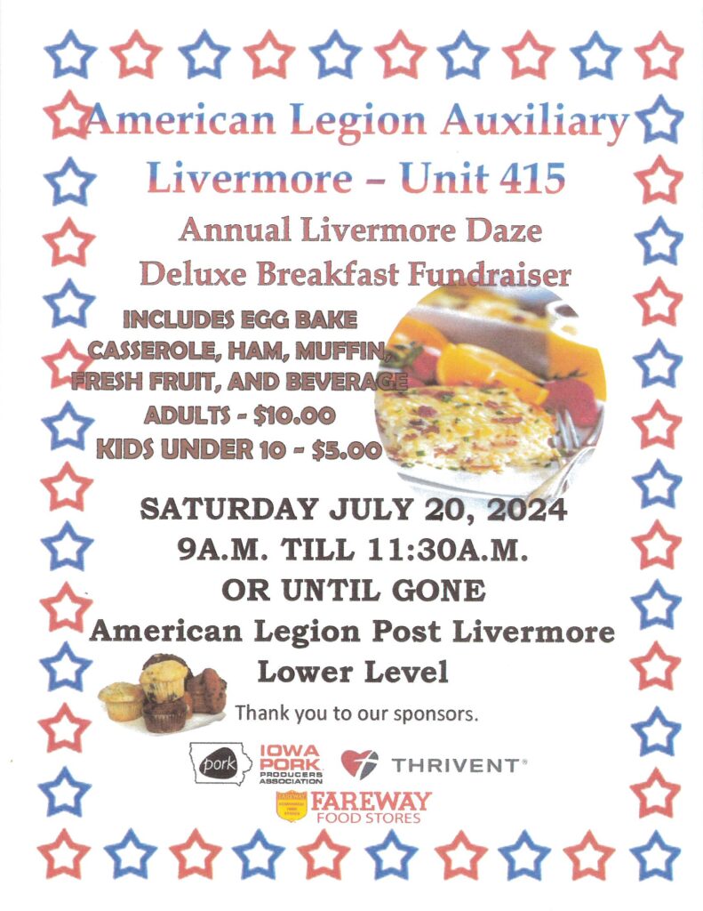 Annual Livermore Daze Deluxe Breakfast Fundraiser