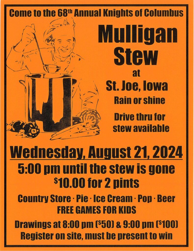 St. Joe Knights of Columbus 68th Annual Mulligan Stew Dinner @ St. Joseph Catholic Church