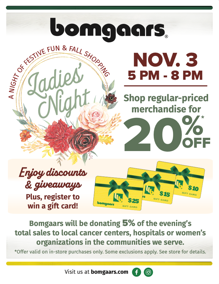 Bomgaars - HCMH Ladies Night - November 3rd