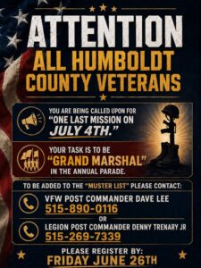 ATTENTION ALL HUMBOLDT COUNTY VETERANS