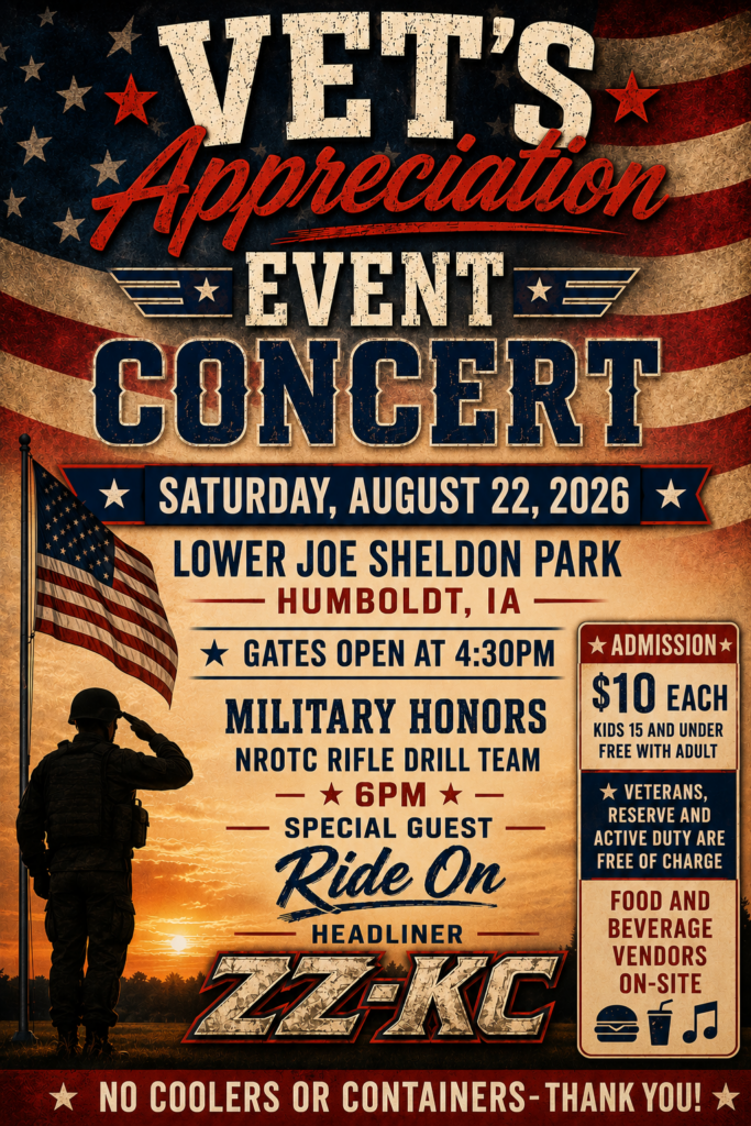 Vet's Appreciation Event Concert @ Lower Shelden Park