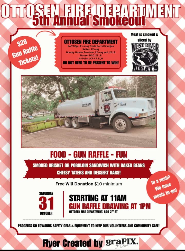 Ottosen Fire Department 5th Annual Smokeout @ Ottosen Fire Department