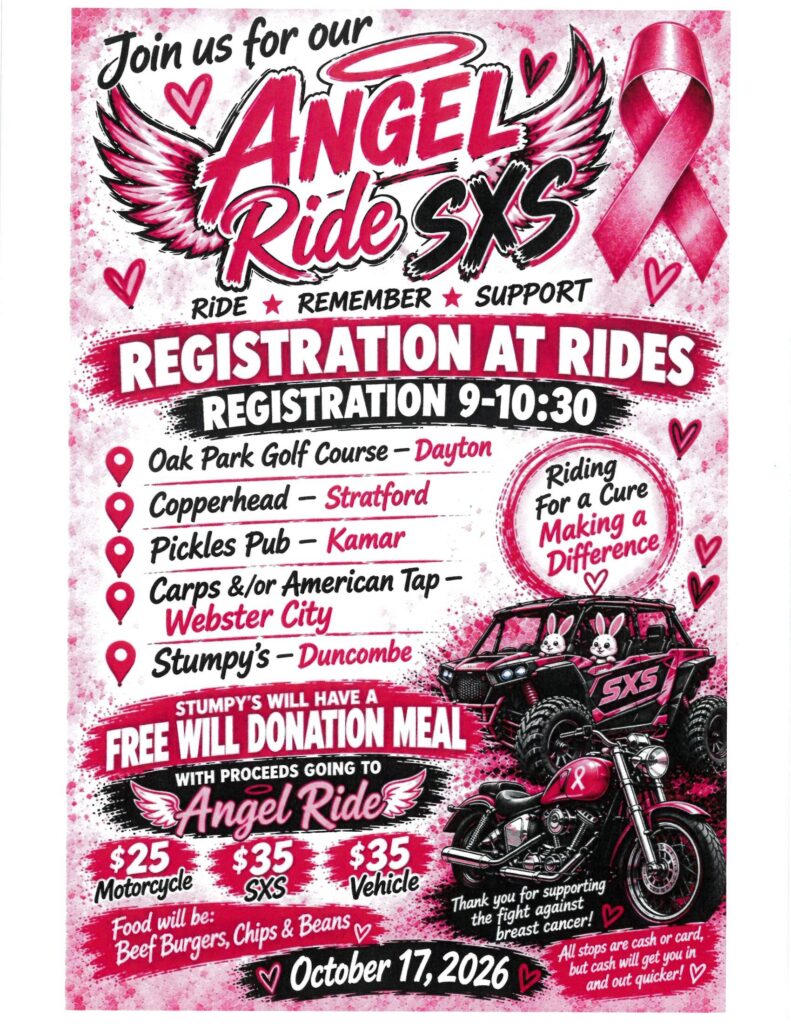 Angel Ride SXS @ Registration at Rides Bar and Grill in Fort Dodge